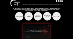 Desktop Screenshot of gorilla-events.co.uk